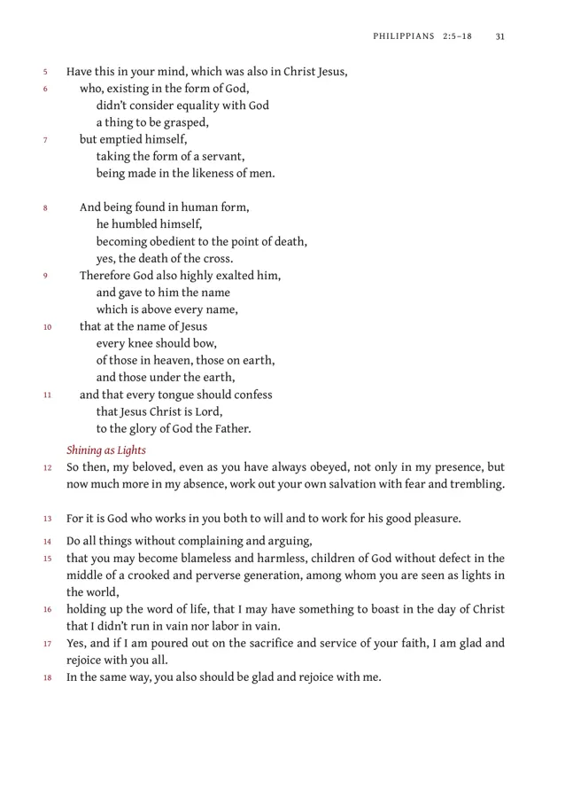 Page 31 of the parallel bible typesetting: hebrew, greek, english sample